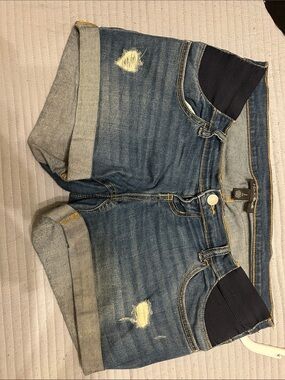 Indigo Blue maternity denim shorts